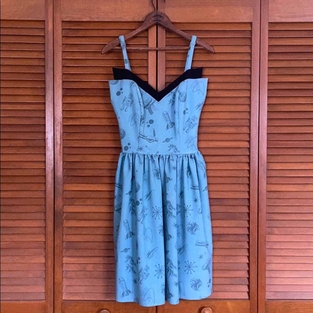 Retro space pattered dress
